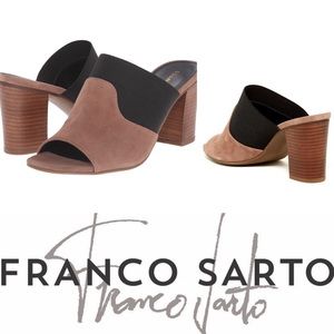 Franco Sarto Gazelle Leather Slide Sandals